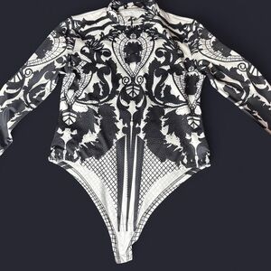 Women’s Black & White Bodysuit